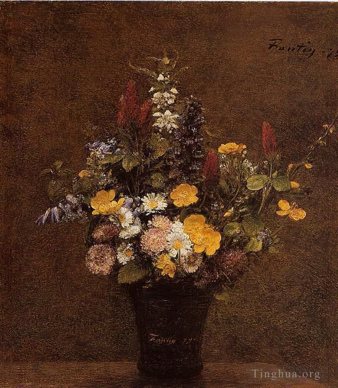 Henri Fantin-Latour Oil Painting - Wildflowers