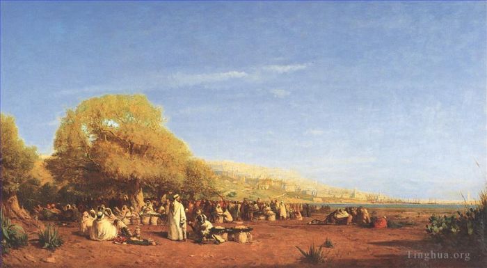 Felix Ziem Oil Painting - The Market