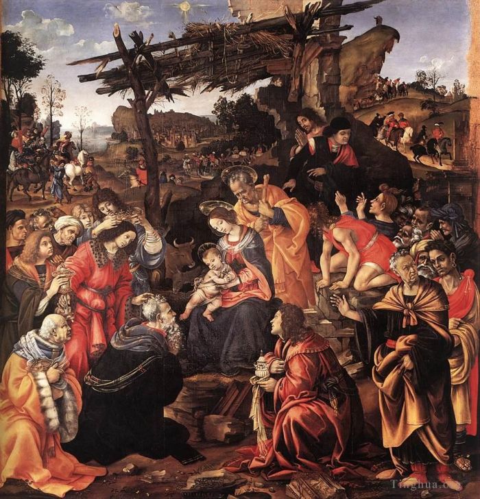Filippino Lippi Oil Painting - Adoration of the Magi 1496