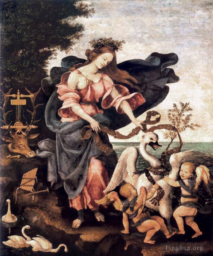 Filippino Lippi Oil Painting - Allegory of Music or Erato 1500