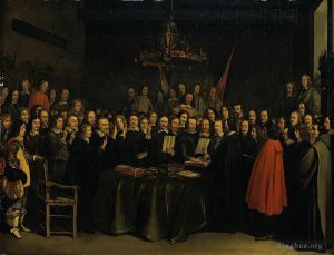 Artist Filippino Lippi's Work - Borch II Gerard ter The Ratification of the Treaty of Munster 1May 1648