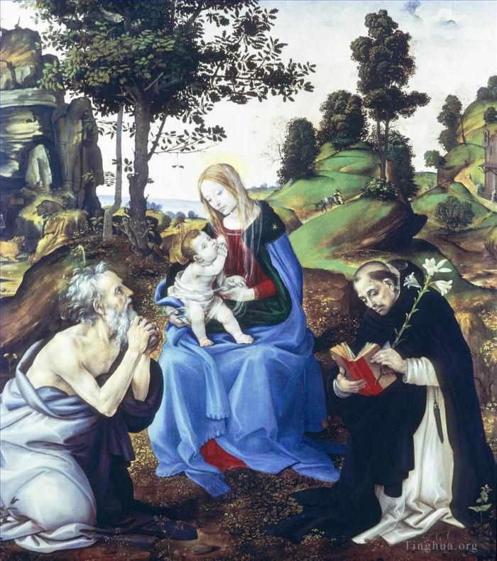 Filippino Lippi Oil Painting - Holy Family
