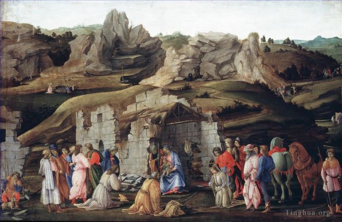 Filippino Lippi Oil Painting - Lippi Filippino The Adoration of the Magi
