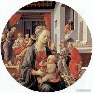 Artist Filippino Lippi's Work - Madonna and Child