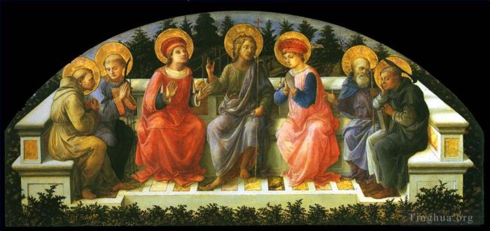 Filippino Lippi Oil Painting - Seven Saints