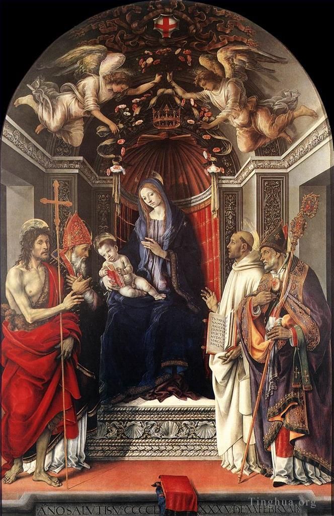 Filippino Lippi Oil Painting - Signoria Altarpiece Pala degli Otto 1486