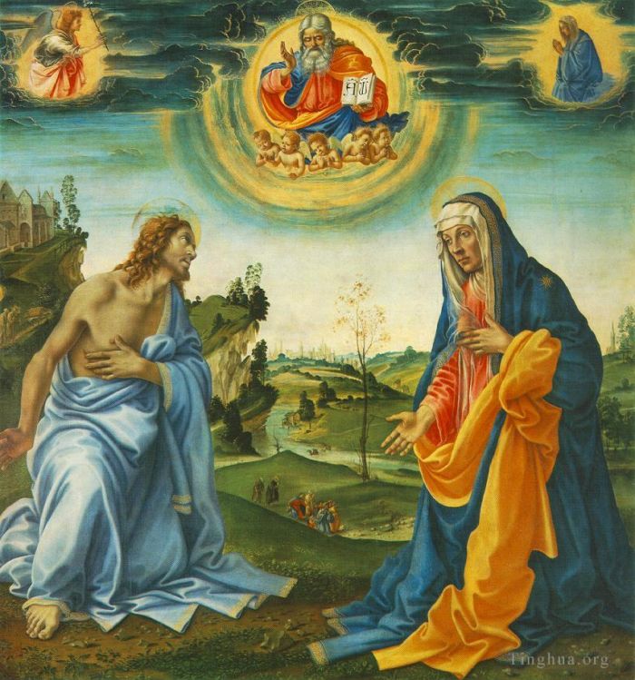 Filippino Lippi Oil Painting - The Intervention of Christ and Mary