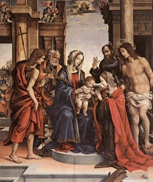 Artist Filippino Lippi's Work - The Marriage of St Catherine 1501