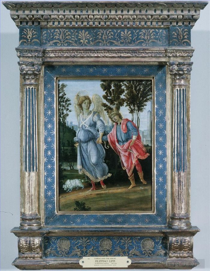 Filippino Lippi Oil Painting - Tobias and the angel