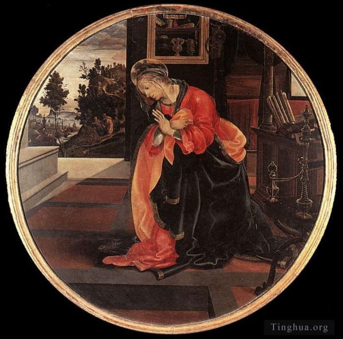 Filippino Lippi Oil Painting - Virgin from the Annunciation 1483