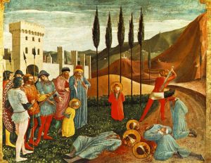 Artist Fra Angelico's Work - Beheading Of Saint Cosmas And saint Damian