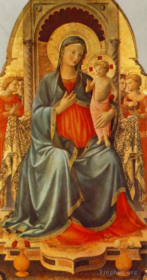 Artist Fra Angelico's Work - Madonna With The Cupid And Angels