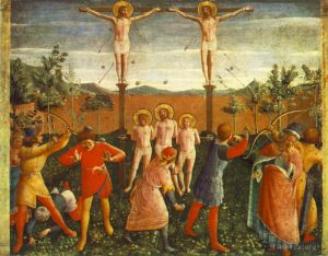 Artist Fra Angelico's Work - Saint Cosmas And Saint Damian Crucixed And Stoned
