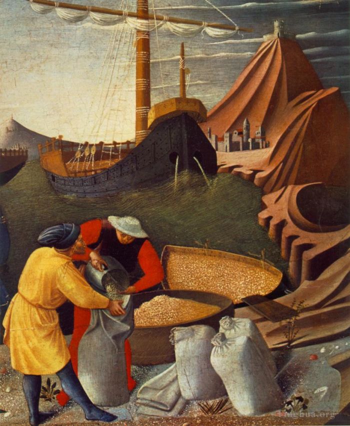 Fra Angelico Various Paintings - Story Of St Nicholas St Nicolas Saves The Ship