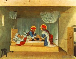 Artist Fra Angelico's Work - The Healing Of Justinian By Saint Cosmas And Saint Damian