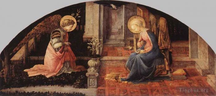 Fra Filippo Lippi Various Paintings - 5 Annunciation 1445