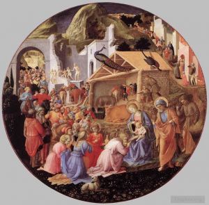 Artist Fra Filippo Lippi's Work - Adoration Of The Magi