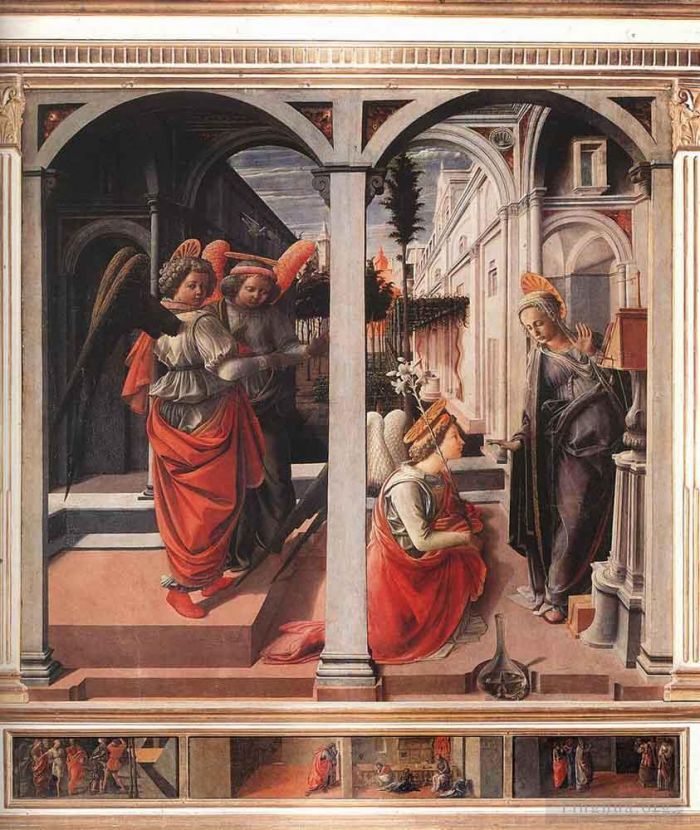 Fra Filippo Lippi Various Paintings - Annunciation 1445
