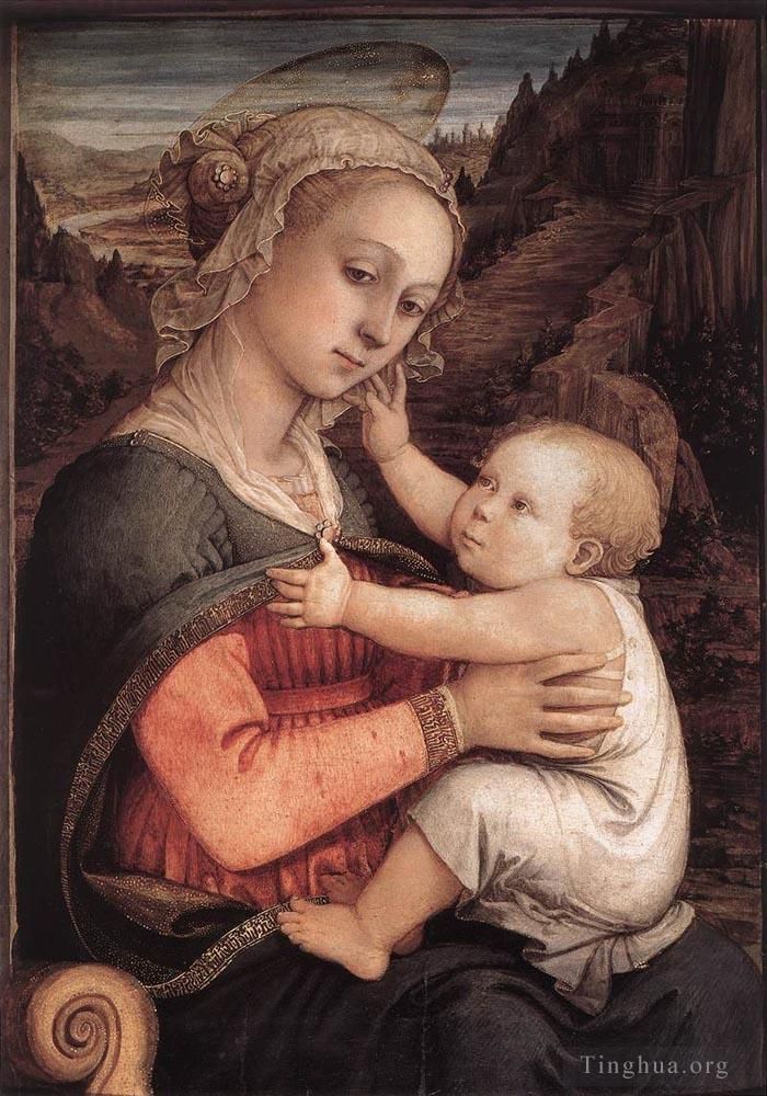 Fra Filippo Lippi Various Paintings - Madonna And Child 1460