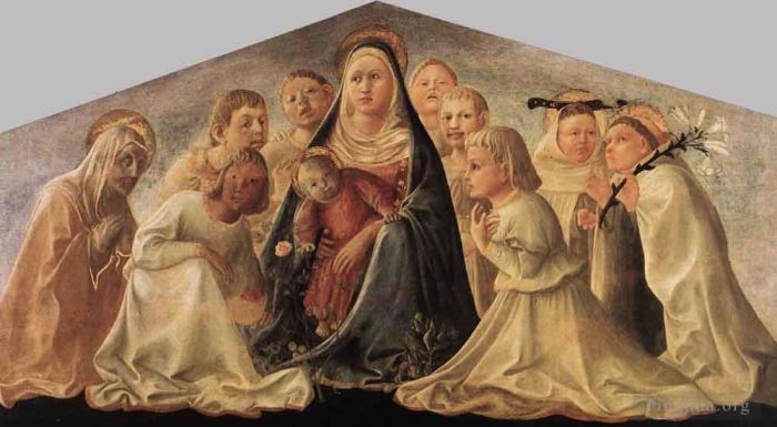 Fra Filippo Lippi Various Paintings - Madonna Of Humility Trivulzio Madonna