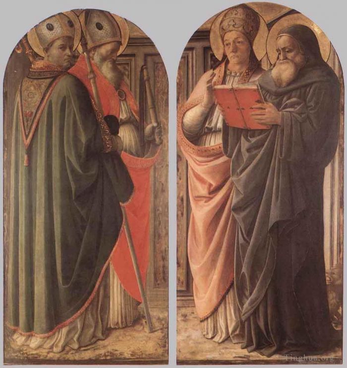 Fra Filippo Lippi Various Paintings - The Doctors Of The Church
