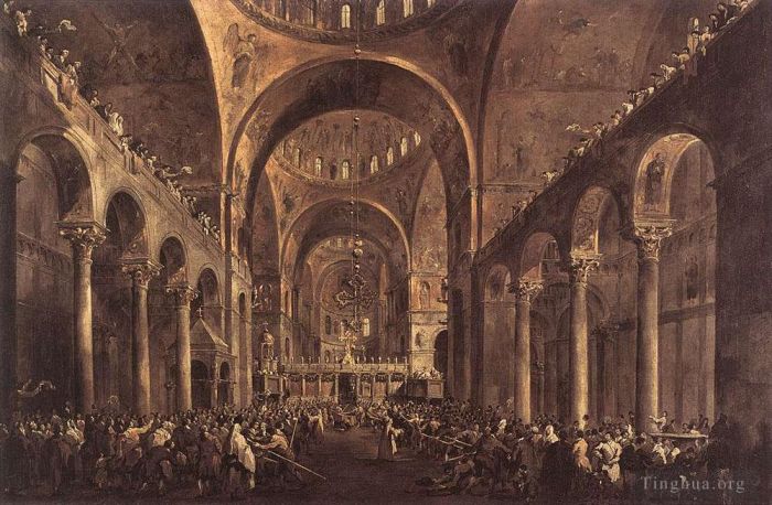 Francesco Guardi Oil Painting - Doge Alvise IV Mocenigo