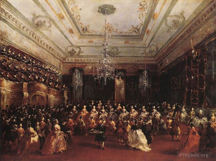 Francesco Guardi Oil Painting - Ladies Concert at the Philharmonic Hall