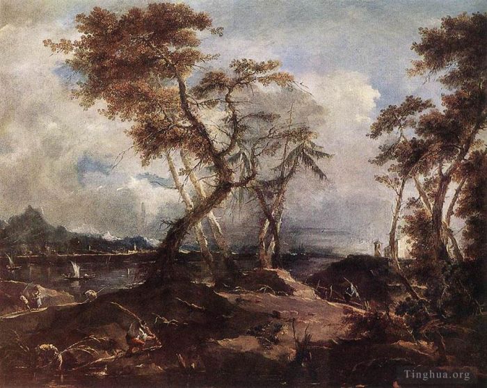 Francesco Guardi Oil Painting - Landscape