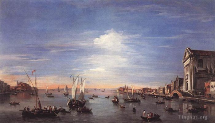 Francesco Guardi Oil Painting - The Giudecca Canal with the Zattere