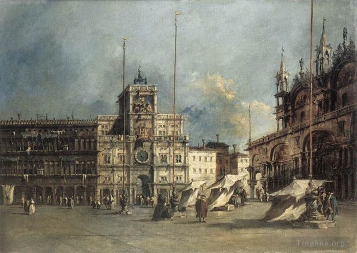 Francesco Guardi Oil Painting - The Torre del Orologio