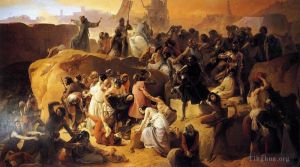 Artist Francesco Hayez's Work - Crusaders Thirsting Near Jerusalem