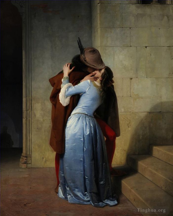 Francesco Hayez Oil Painting - The Kiss