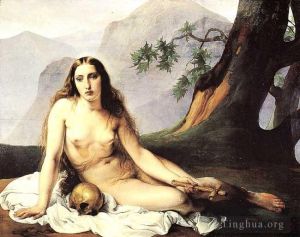 Artist Francesco Hayez's Work - The Penitent Magdalene