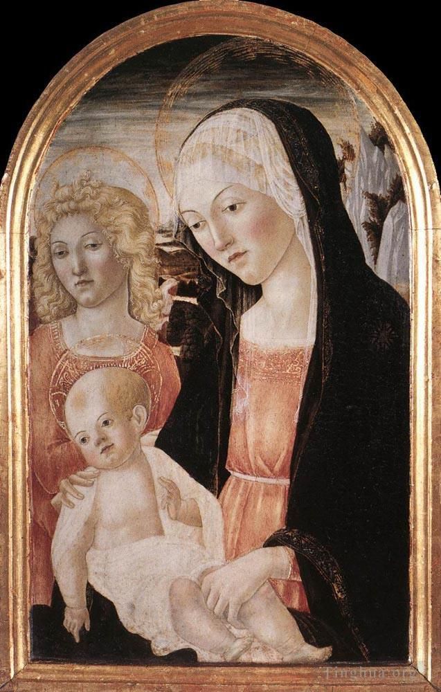 Francesco di Giorgio Various Paintings - Madonna And Child With An Angel