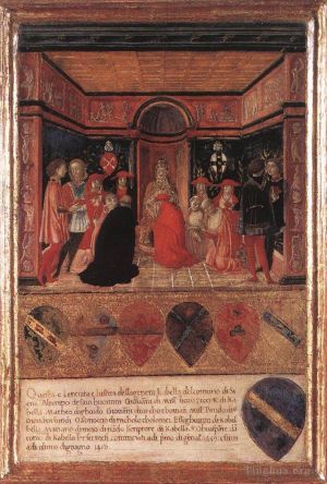 Artist Francesco di Giorgio's Work - Pope Pius II Names Cardinal His Nephew