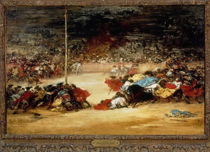 Francisco Goya Oil Painting - Bullfight