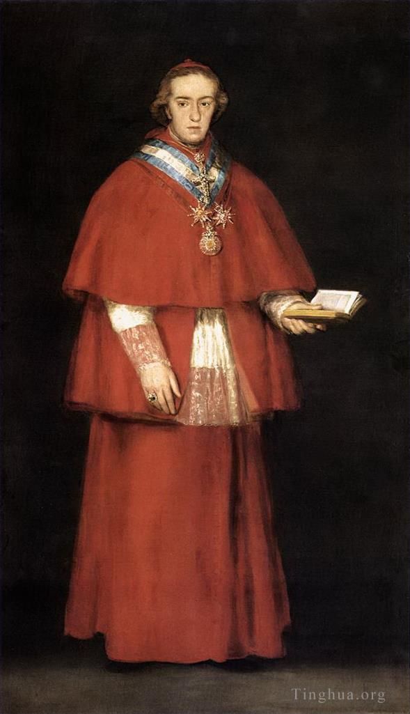 Francisco Goya Oil Painting - Cardinal Luis Maria de Borbon y Vallabriga