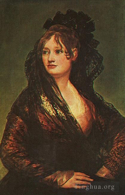 Francisco Goya Oil Painting - Dona Isabel Cobos de Porcel