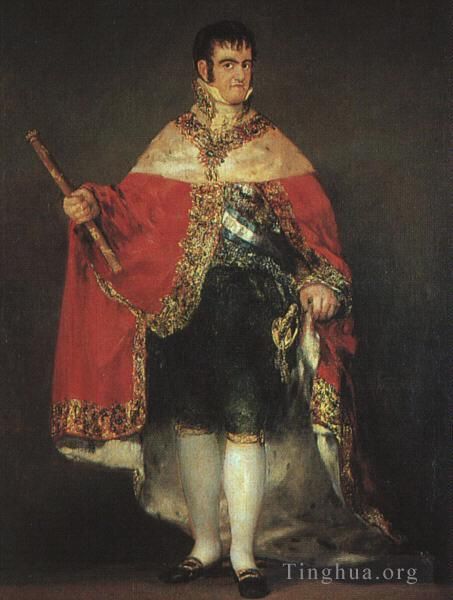 Francisco Goya Oil Painting - Ferdinand 7in his Robes of State