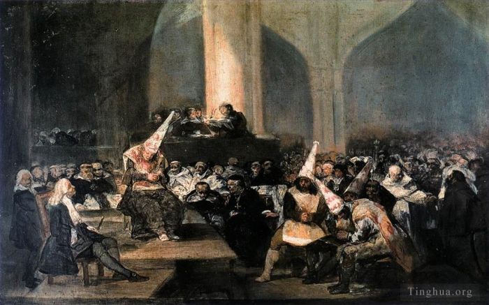 Francisco Goya Oil Painting - Inquisition Scene