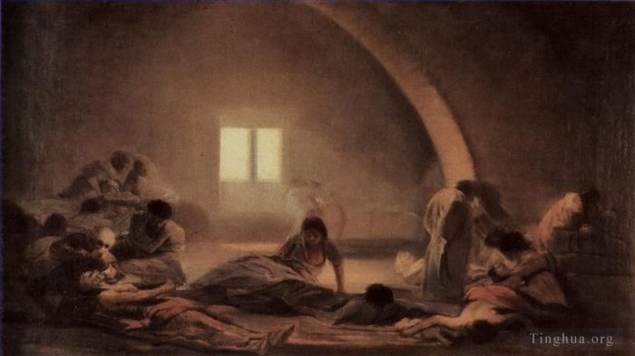 Francisco Goya Oil Painting - Plague Hospital