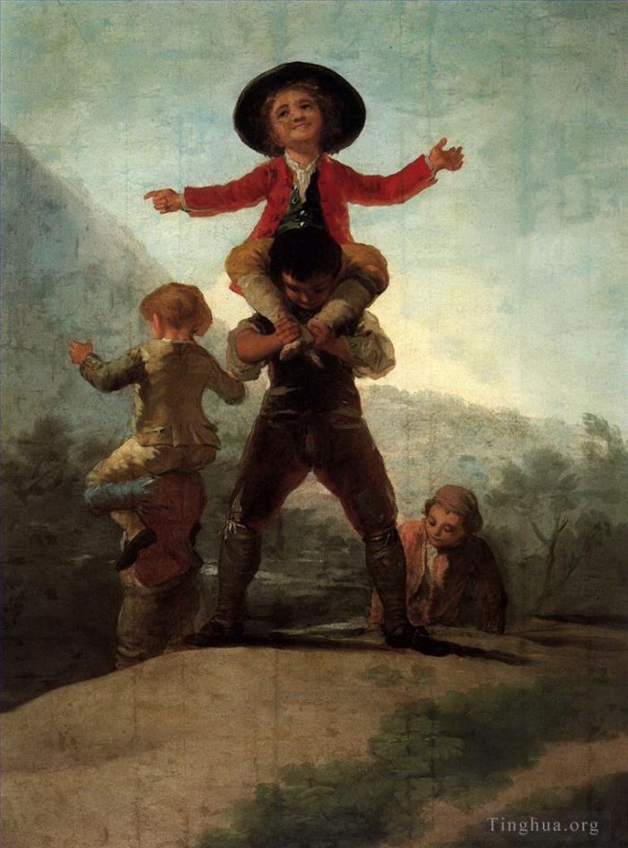 Francisco Goya Oil Painting - Playing at Giants