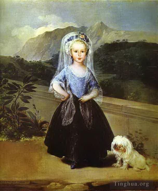 Francisco Goya Oil Painting - Portait of Maria Teresa de Borbon y Vallabriga