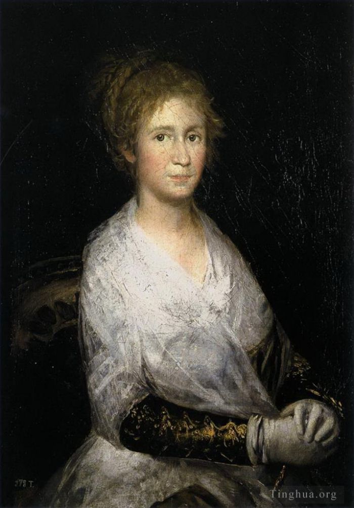 Francisco Goya Oil Painting - Portrait thought to be Josepha Bayeu