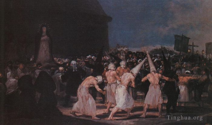 Francisco Goya Oil Painting - Procession of Flagellants on Good Friday
