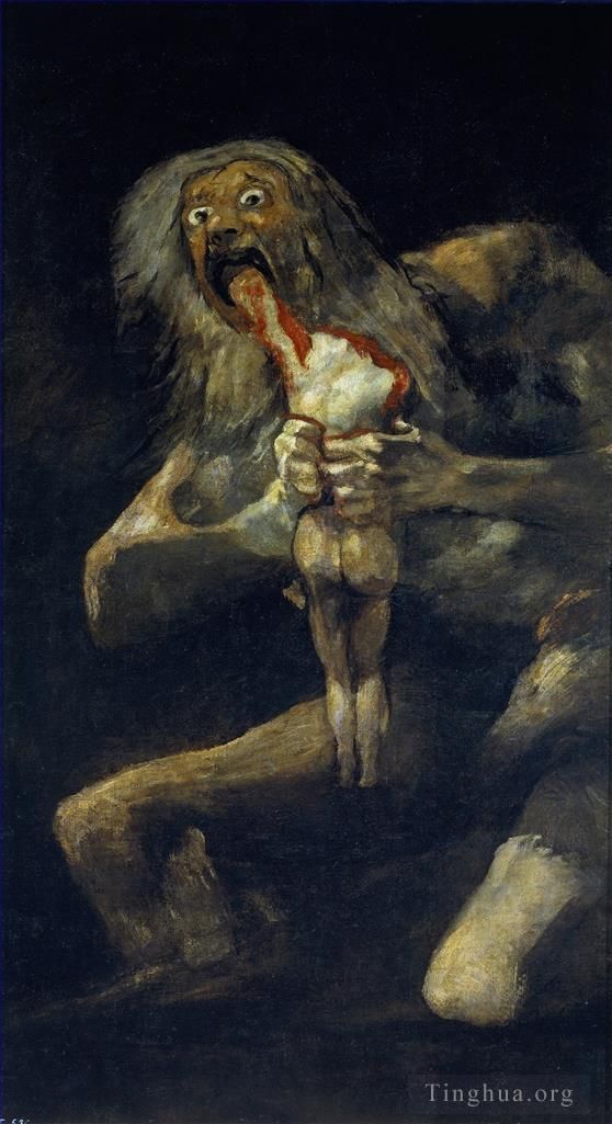Francisco Goya Oil Painting - Saturn Devouring His Son
