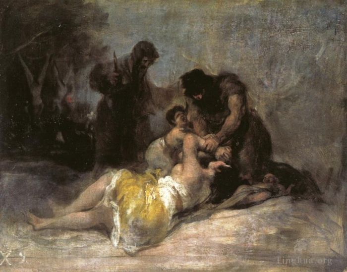 Francisco Goya Oil Painting - Scene of Rape and Murder