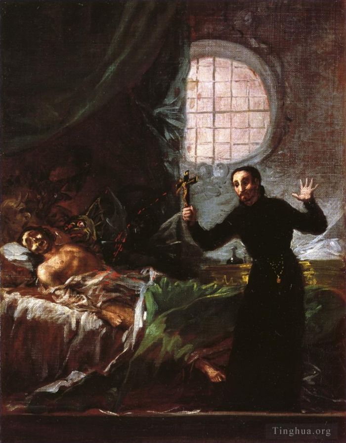 Francisco Goya Oil Painting - St Francis Borgia Helping a Dying Impenitent