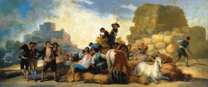 Francisco Goya Oil Painting - Summer or The Harvest