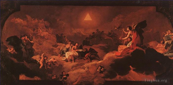 Francisco Goya Oil Painting - The Adoration of the Name of The Lord